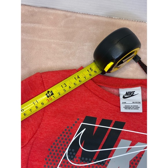 Nike Toddler Boys 2 Piece Set Red Black Sweatshirt Pants Size 24M - Picture 8 of 9